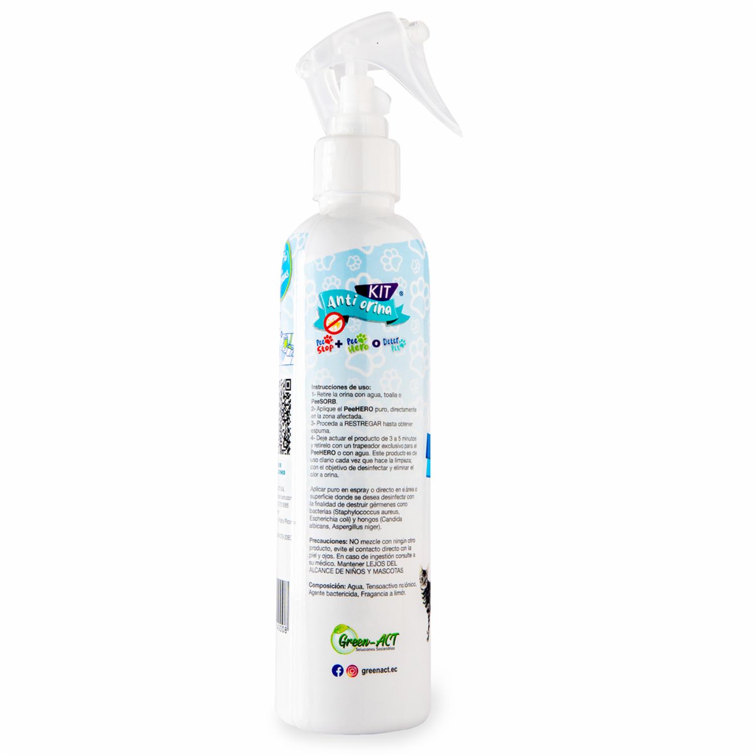 Limpiador Desinfectante Para Orina De Mascotas PEE HERO 250 Ml - Imagen 3