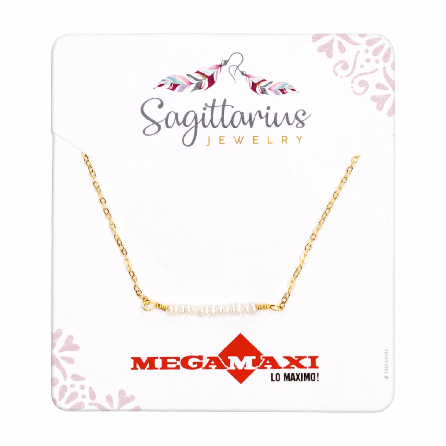 Collar Para Dama Diseño Tira De Perlas SAGITTARIUS JEWERLY Unidad