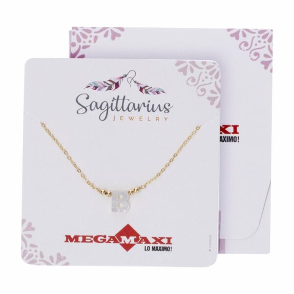 Collar Para Dama Diseño Nácar Con Dije Letra B SAGITTARIUS JEWERLY Unidad