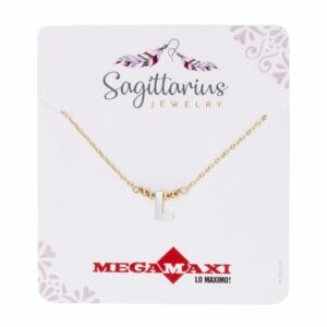 Collar Para Dama Diseño Nácar Con Dije Letra L SAGITTARIUS JEWERLY Unidad