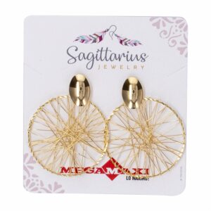 Aretes Para Dama Diseño Ivanna Dorados SAGITTARIUS JEWERLY 1 Par