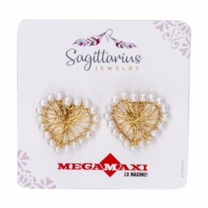 Aretes Para Dama Diseño Heydi Dorados SAGITTARIUS JEWERLY 1 Par