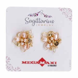 Aretes Para Dama Diseño Thalía Dorados SAGITTARIUS JEWERLY 1 Par