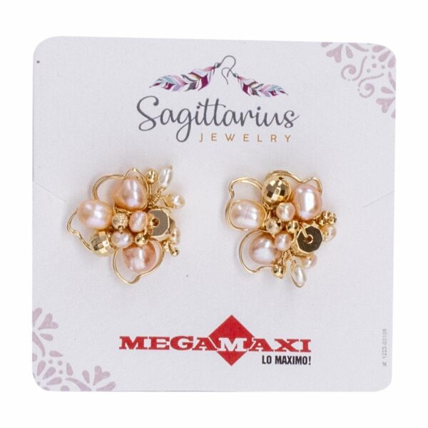 Aretes Para Dama Diseño Thalía Dorados SAGITTARIUS JEWERLY 1 Par