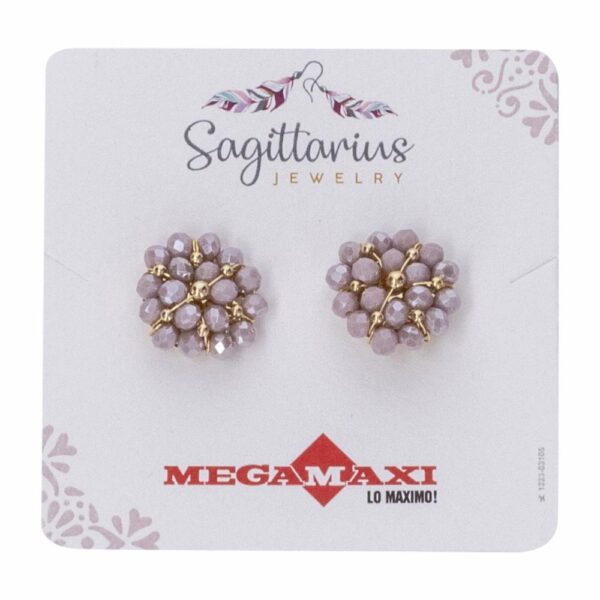 Aretes Para Dama Diseño Doble Flor Small Dorados SAGITTARIUS JEWERLY 1 Par