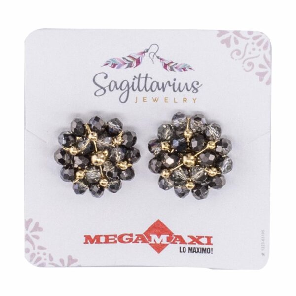 Aretes Para Dama Diseño Doble Flor Medium Dorados SAGITTARIUS JEWERLY 1 Par