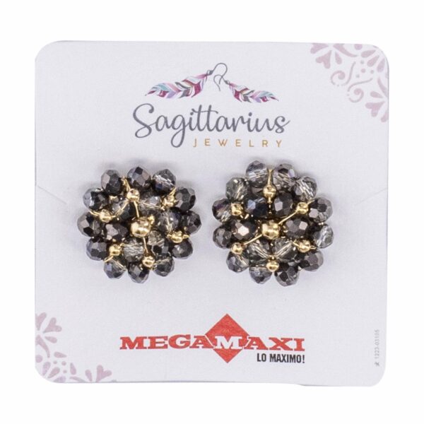 Aretes Para Dama Diseño Doble Flor Medium Dorados SAGITTARIUS JEWERLY 1 Par
