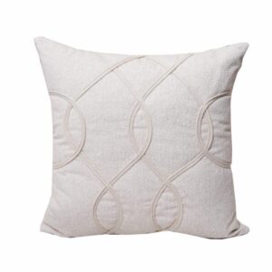 Cojín Con Cierre Beige Cordón POMAROSA 45 Cm