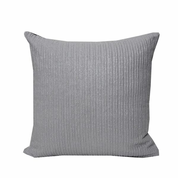 Cojín Con Cierre Tricolor Blanco Gris Negro POMAROSA 45 Cm - Imagen 2