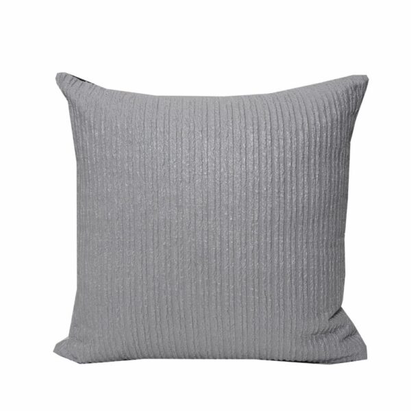 Cojín Con Cierre Tricolor Blanco Gris Negro POMAROSA 45 Cm - Imagen 2