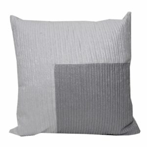 Cojín Con Cierre Bicolor Blanco Gris POMAROSA 45 Cm
