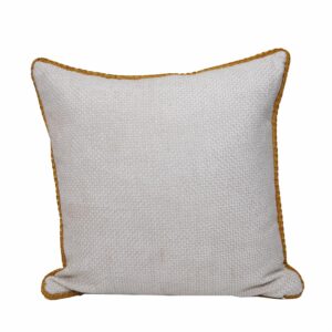 Cojín Con Cierre Beige Rudon Mostaza POMAROSA 45 Cm