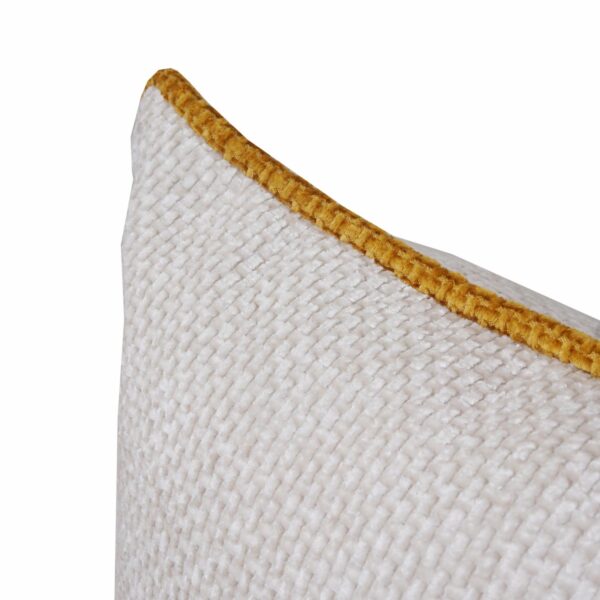 Cojín Con Cierre Beige Rudon Mostaza POMAROSA 45 Cm - Imagen 2