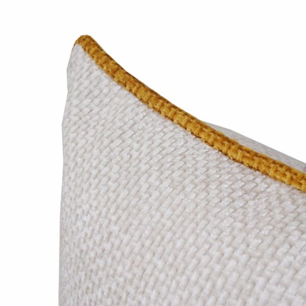 Cojín Con Cierre Beige Rudon Mostaza POMAROSA 45 Cm - Imagen 2