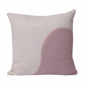 Cojín Con Cierre Bicolor Rosa Beige POMAROSA 45 Cm