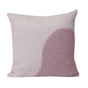 Cojín Con Cierre Bicolor Rosa Beige POMAROSA 45 Cm