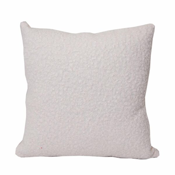 Cojín Con Cierre Tricolor Blanco Beige Rosa POMAROSA 45 Cm - Imagen 2