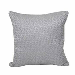 Cojín Con Cierre Brocado Gris POMAROSA 45 Cm
