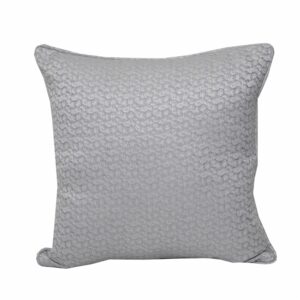 Cojín Con Cierre Brocado Gris POMAROSA 45 Cm