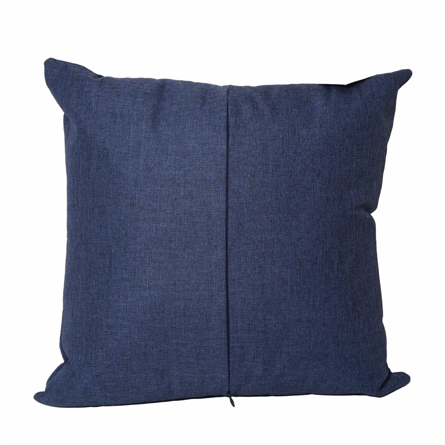 Cojín Con Cierre Y Relleno Lino Azul Marino POMAROSA - Imagen 2
