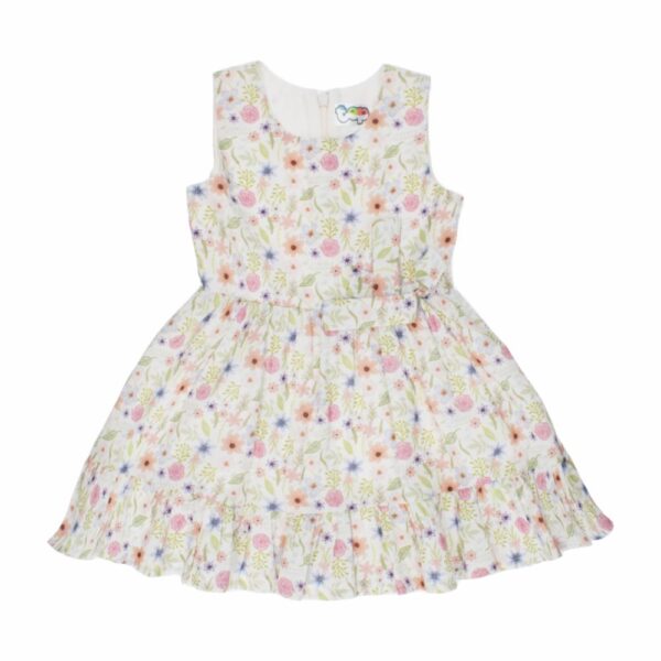 Vestido Manga Corta Floreado TOP BABY - Imagen 3
