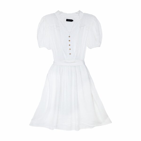 Vestido Manga Corta Crudo TREND & STYLE - Imagen 4