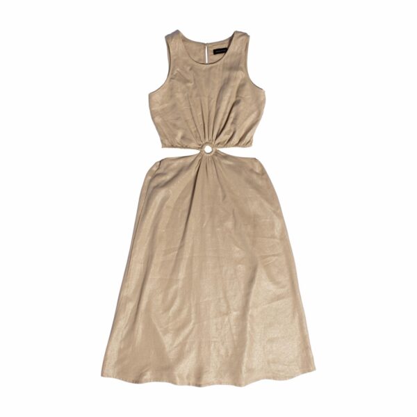 Vestido Escote En V Perlas En Hombro TREND & STYLE - Imagen 3