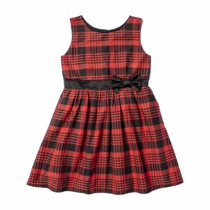 Vestido Cuello Redondo Sin Mangas Lazo En Cintura TOP KIDS