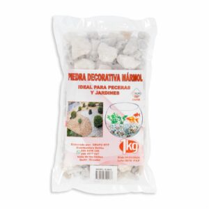 Piedra Decorativa Marmol Grano Color Blanca CRATER 1 Kg