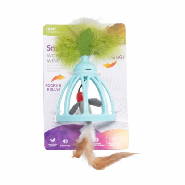 Juguete Para Gato Plástico Con Plumas SMARTYKAT Mediano
