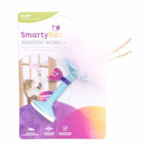Juguete Para Gato Con Plumas Y Ventosa Para Ventana SMARTYKAT Mediano