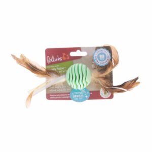 Juguete Para Gato Bola Con Plumas PETLINKS Mediano