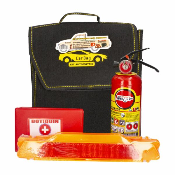 Kit Automotriz De Alfombra Con Extintor De 3 Libras Para Camioneta INJUFEC Unidad