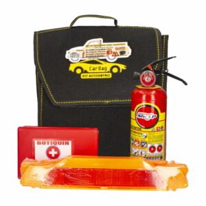 Kit Automotriz De Alfombra Con Extintor De 3 Libras Para Camioneta INJUFEC Unidad