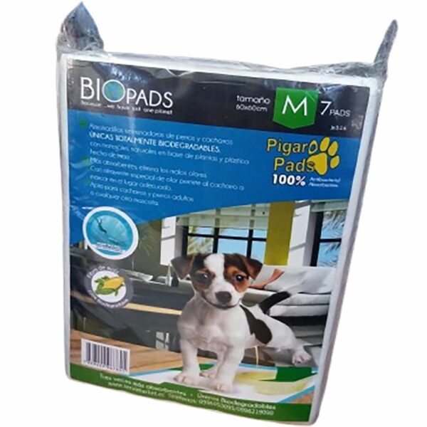 Pads De Mascotas Biodegradable Mediano PIGARO 20Cm X 15 50Cmx6Xcm - Imagen 2