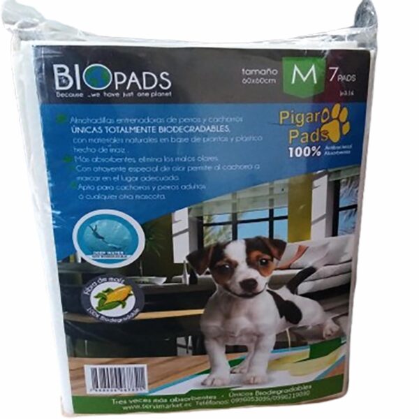 Pads De Mascotas Biodegradable Mediano PIGARO 20Cm X 15 50Cmx6Xcm - Imagen 3