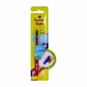 Cepillo Dental Infantil Cerdas Medianas Cabeza Intercambiable + 1 Cabeza De Repuesto SAUBER 1 Pack