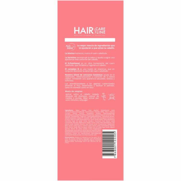 Acondicionador Capilar Growth & Beauty Línea Profesional Con Vitaminas Y Aminoácidos HAIR CARE LINE 250 Ml - Imagen 3