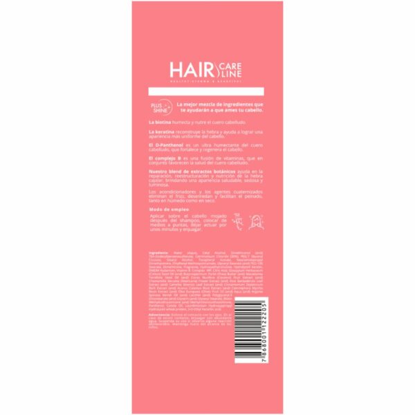 Acondicionador Capilar Growth & Beauty Línea Profesional Con Vitaminas Y Aminoácidos HAIR CARE LINE 250 Ml - Imagen 3
