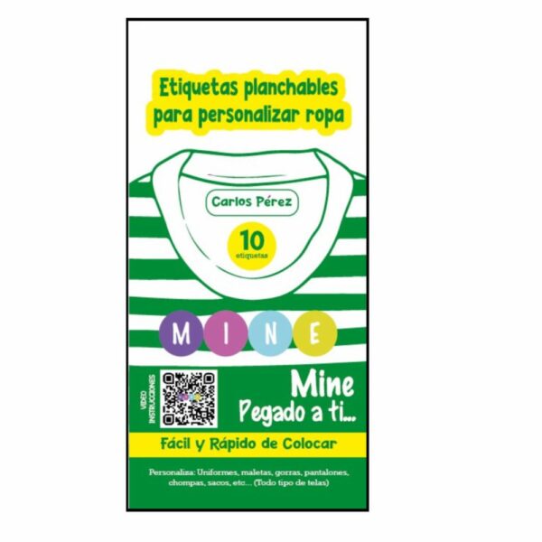 Etiquetas Planchables Para Personalizar Tu Ropa MINEMINE X 10 Uds