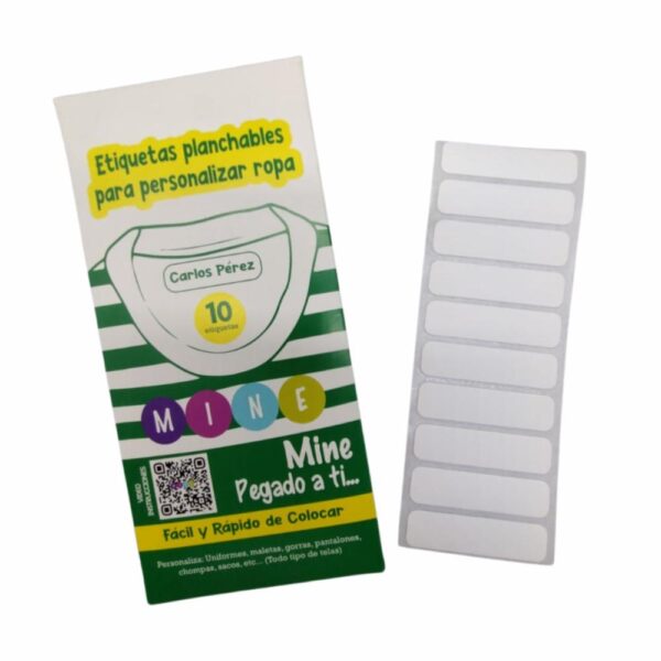 Etiquetas Planchables Para Personalizar Tu Ropa MINEMINE X 10 Uds - Imagen 3
