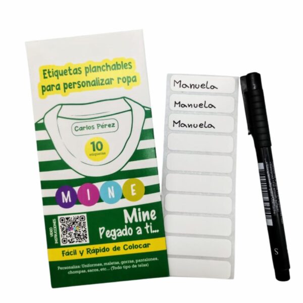 Etiquetas Planchables Para Personalizar Tu Ropa MINEMINE X 10 Uds - Imagen 4