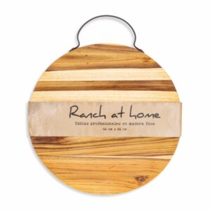 Tabla De Picar Redonda Con Asa De Metal RANCH AT HOME 32 X 32 Cm