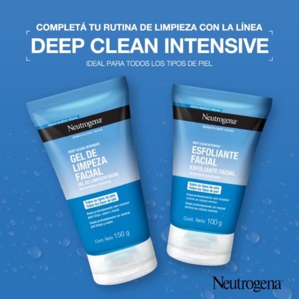 Gel Limpiador Facial Limpieza Profunda Deep Clean Intensive NEUTROGENA 150 G - Imagen 3