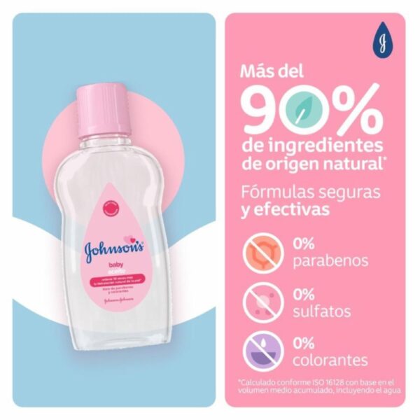 Aceite Infantil Original Libre De Parabenos Y Colorantes JOHNSON´S BABY 300 Ml - Imagen 6