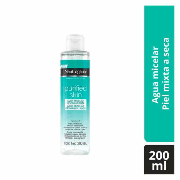 Agua Micelar Purified Skin Desmaquillante NEUTROGENA 200 Ml - Imagen 4
