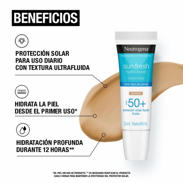 Protector Solar Facial FPS+50 N2 NEUTROGENA 40 Ml - Imagen 3
