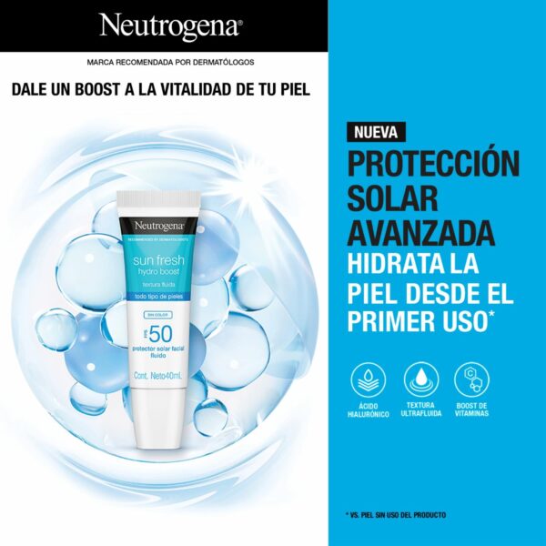 Protector Solar Facial FPS+50 Sin Color NEUTROGENA 40 Ml - Imagen 3