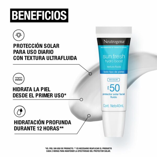Protector Solar Facial FPS+50 Sin Color NEUTROGENA 40 Ml - Imagen 4