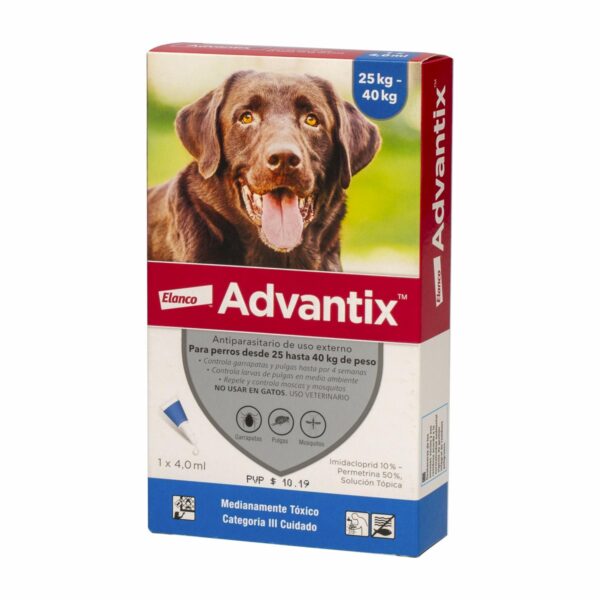 Pipeta Antiparasitario Para Perros De Mas De 25 Kg ADVANTIX 4 Ml - Imagen 2
